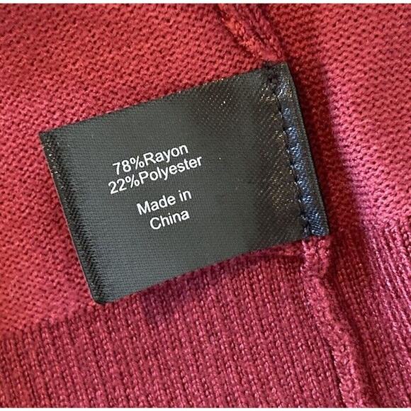 NWT $49.95 Lane Bryant Button Up Cardigan Sweater Size 22 Women’s Maroon - Picture 6 of 10